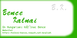 bence kalnai business card